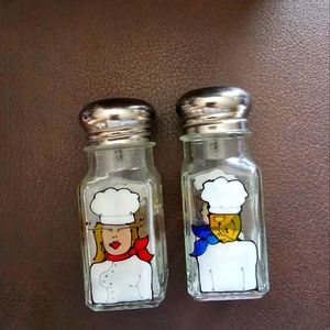 Chef salt & pepper shakers